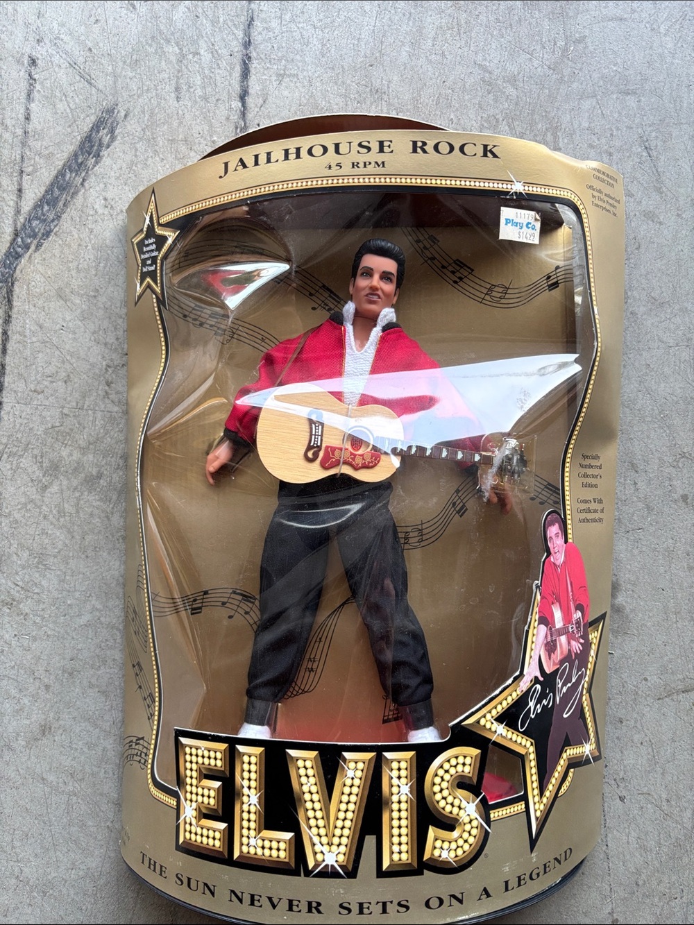 Hasbro Elvis Costume Doll in Red Jacket and Black Pants